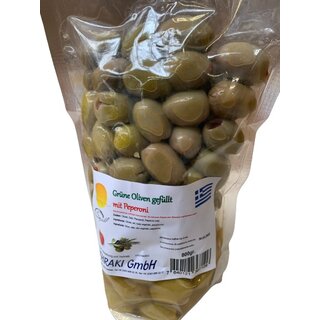 Thraki Oliven Grün mit Peperoni 800gr (10)
