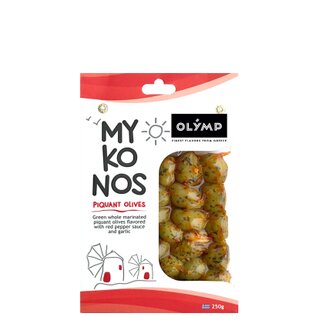 OLYMP Oliven grün und scharf - Mykonos 250gr